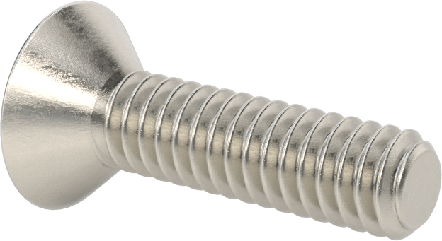 Yüksek Mukavemetli A286 Paslanmaz Çelik Torx Düz Başlı Vida, 1/4"-20 Diş Boyutu, 1" Uzunluk