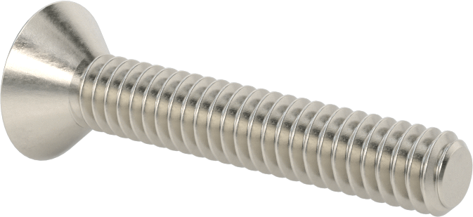 Yüksek Mukavemetli A286 Paslanmaz Çelik Torx Düz Başlı Vida, 1/4"-20 Diş Boyutu, 1-1/2" Uzunluk