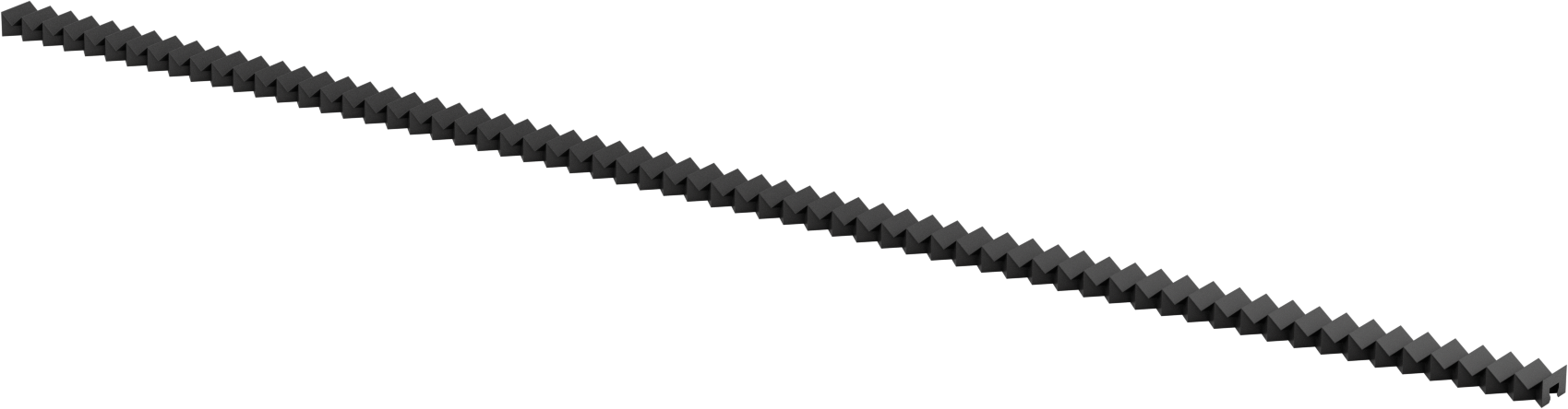 Kılavuz Ray Körüğü, 20 mm Ray Genişliği için, 8 Fit Uzatılmış Uzunluk