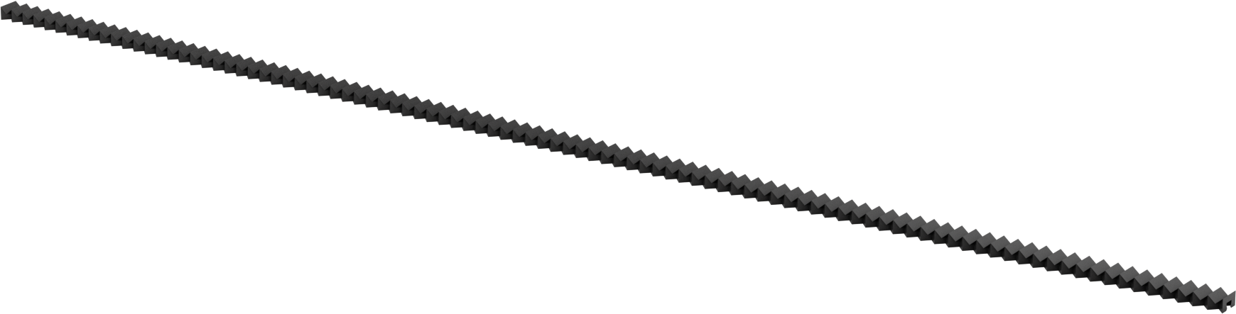Kılavuz Ray Körüğü, 20 mm Ray Genişliği için, 12 Fit Uzatılmış Uzunluk