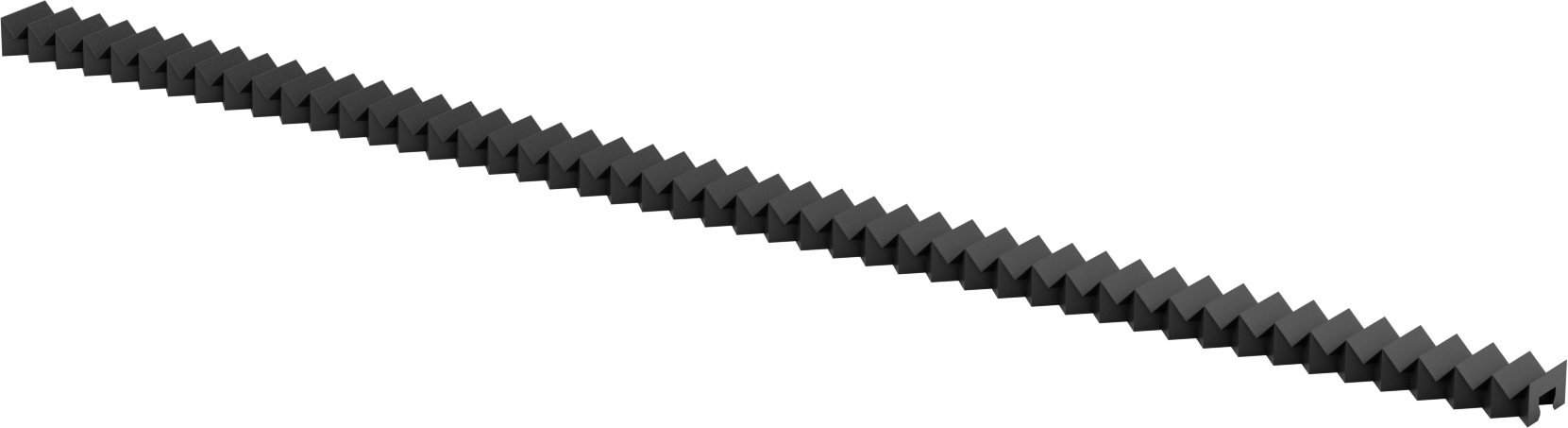 Kılavuz Ray Körüğü, 28 mm ray genişliği için, 6 Fit Uzatılmış Uzunluk