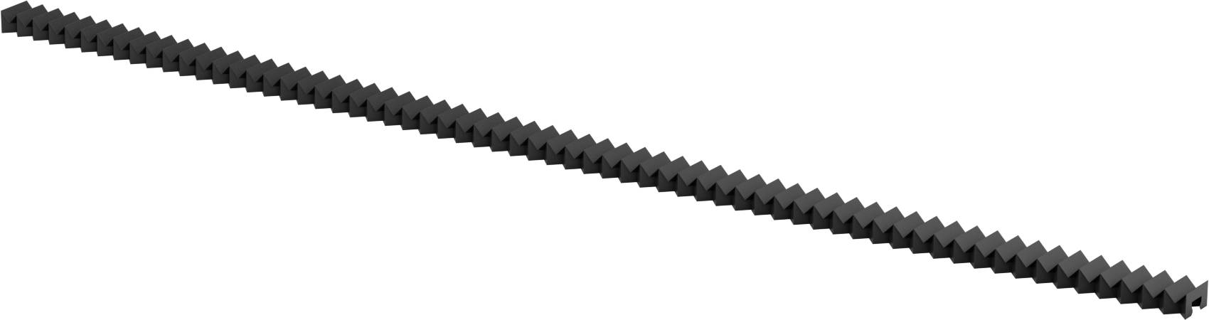 Kılavuz Ray Körüğü, 28 mm ray genişliği için, 8 Fit Uzatılmış Uzunluk
