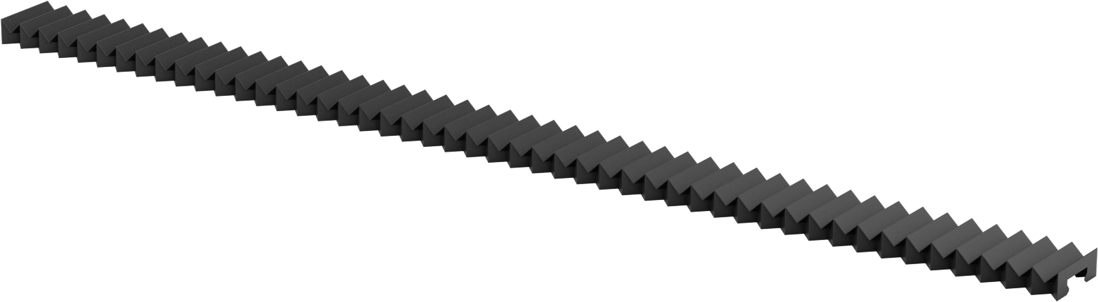 Kılavuz Ray Körüğü, 33 mm Ray Genişliği için, 4 Ayak Uzatılmış Uzunluk