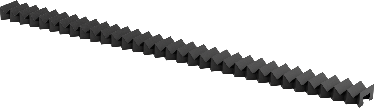 Kılavuz Ray Körüğü, 34 mm Ray Genişliği için, 4 Ayak Uzatılmış Uzunluk