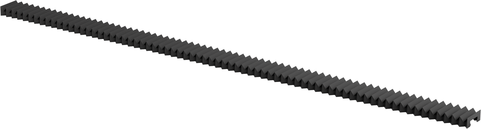 Kılavuz Ray Körüğü, 42 mm Ray Genişliği için, 6 Fit Uzatılmış Uzunluk