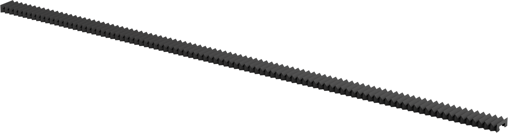 Kılavuz Ray Körüğü, 42 mm Ray Genişliği için, 8 Fit Uzatılmış Uzunluk
