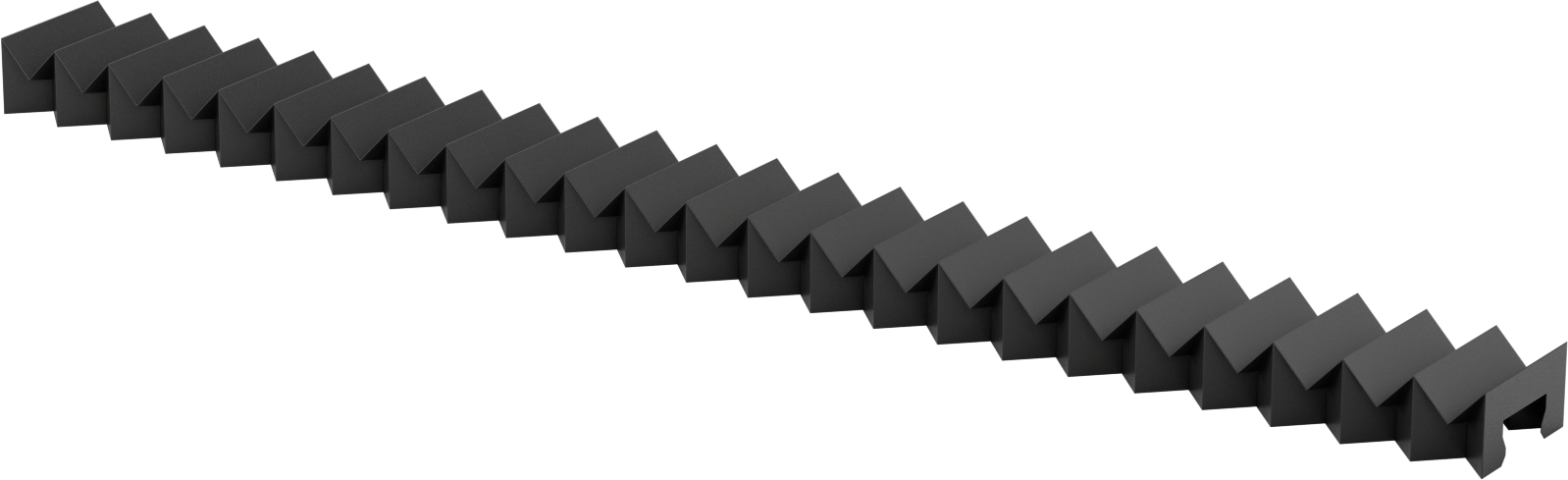 Kılavuz Ray Körüğü, 53 mm Ray Genişliği için, 4 Ayak Uzatılmış Uzunluk