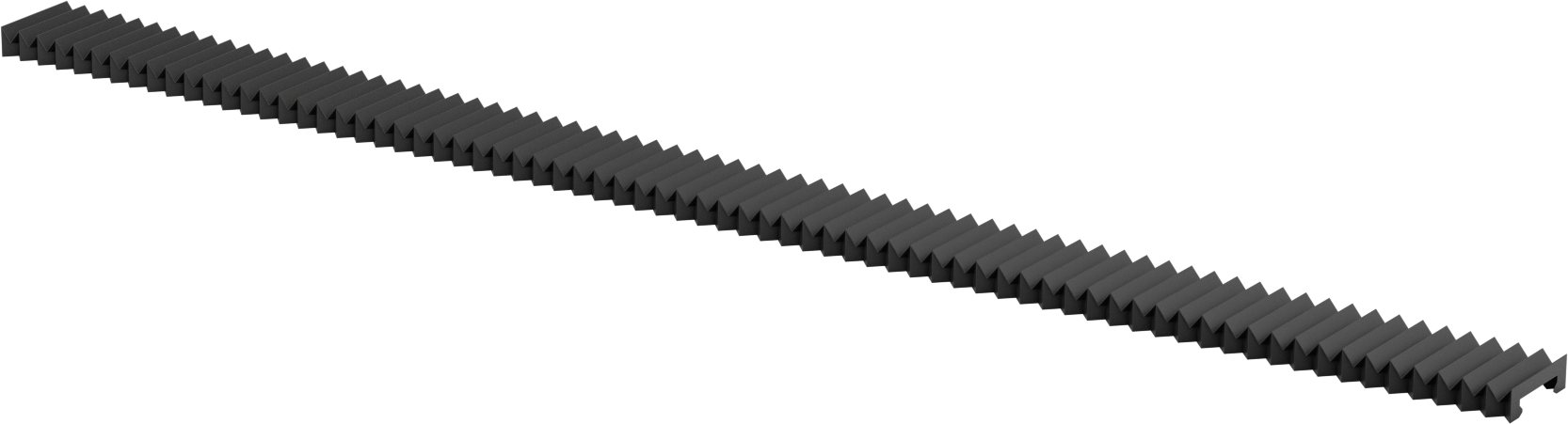 Kılavuz Ray Körüğü, 69 mm Ray Genişliği için, 6 Fit Uzatılmış Uzunluk