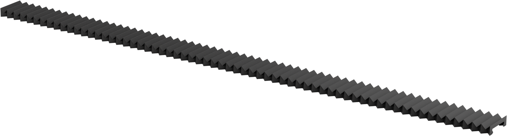 Kılavuz Ray Körüğü, 90 mm Ray Genişliği için, 8 Fit Uzatılmış Uzunluk