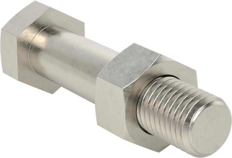 Boru Flanşları için Altıgen Vida ve Somun Kiti, 18-8 Paslanmaz Çelik, Sınıf 125/150, 3/4"-10 Diş, 8 Boru Boyutu için