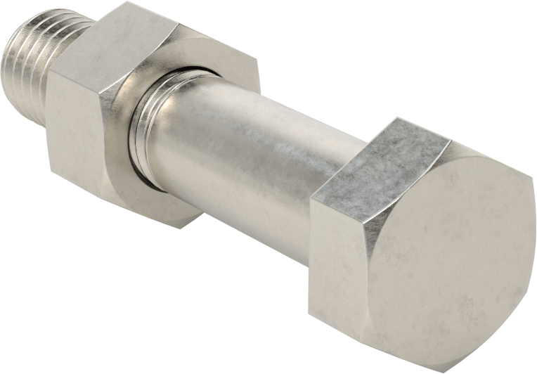 Boru Flanşları için Altıgen Vida ve Somun Kiti, 316 Paslanmaz Çelik, Sınıf 125/150, 5/8"-11 Boyut, 2-1/2 ve 3 Boy Boru