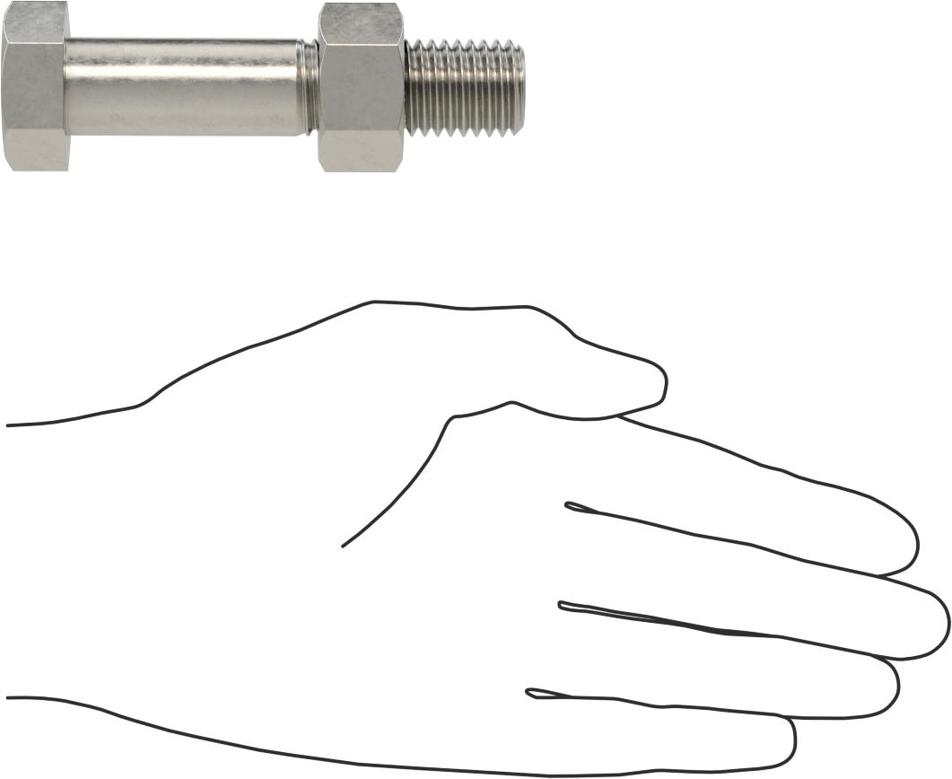 Boru Flanşları için Altıgen Vida ve Somun Kiti, 18-8 Paslanmaz Çelik, Sınıf 300, 3/4"-10 Diş, 3 Boru Boyutu için