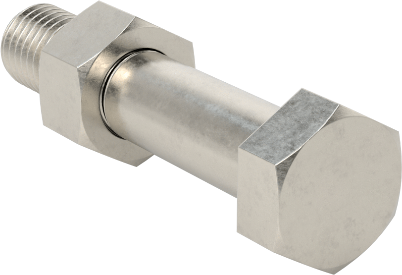 Boru Flanşları için Altıgen Vida ve Somun Kiti, 18-8 Paslanmaz Çelik, Sınıf 300, 3/4"-10 Boyut, 3-1/2 ve 4 Boy Boru