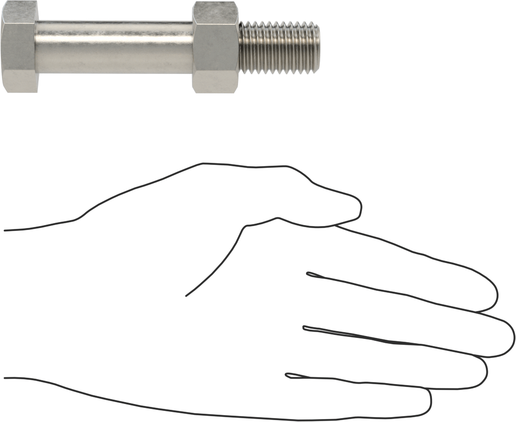 Boru Flanşları için Altıgen Vida ve Somun Kiti, 18-8 Paslanmaz Çelik, Sınıf 300, 3/4"-10 Diş, 5 Boyutlu Borular için