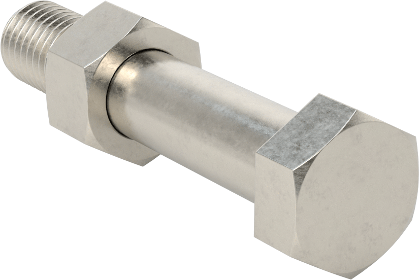 Boru Flanşları için Altıgen Vida ve Somun Kiti, 18-8 Paslanmaz Çelik, Sınıf 300, 3/4"-10 Diş, 6 Boru Boyutu için