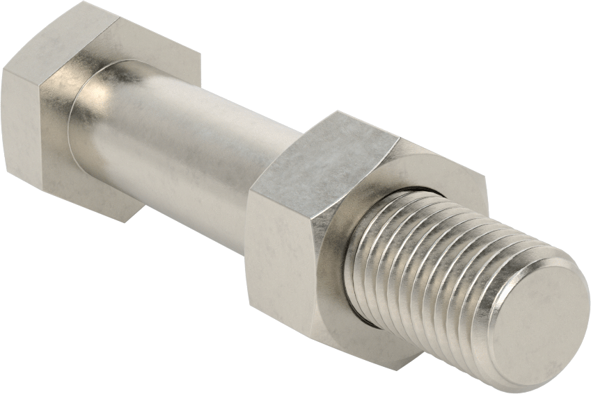 Boru Flanşları için Altıgen Vida ve Somun Kiti, 18-8 Paslanmaz Çelik, Sınıf 300, 7/8"-9 Diş, 8 Boru Boyutu için