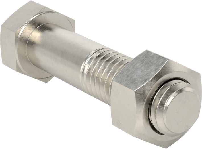 Boru Flanşları için Altıgen Vida ve Somun Kiti, 316 Paslanmaz Çelik, Sınıf 300, 1/2"-13 Diş, 1/2 inç Boru Boyutu için