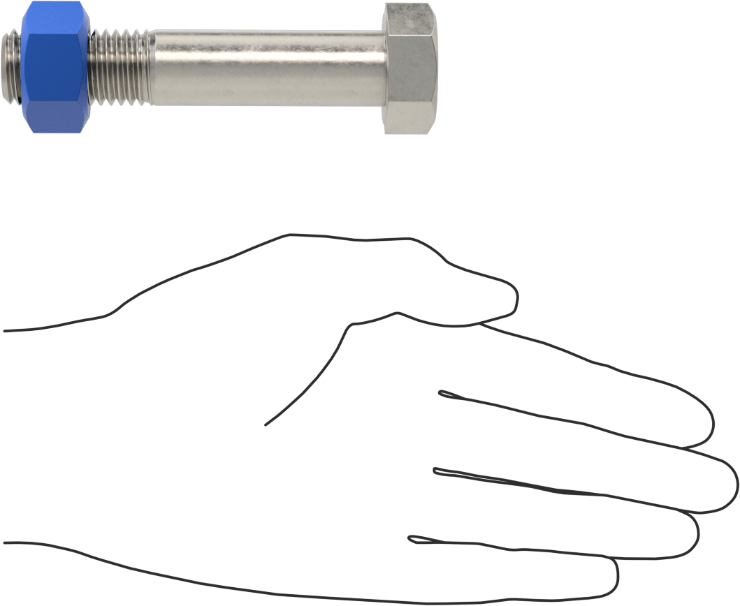 Boru Flanşları için Altıgen Vida ve Somun Kiti, Kaplamalı Somun ile, Sınıf 300, 3/4"-10 Boyut, 3-1/2 ve 4 Boy Boru