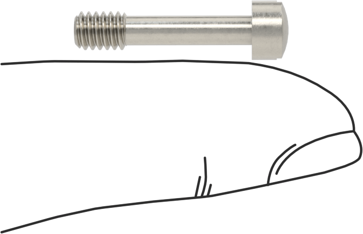 Yuvarlak Başlı Sabit Panel Vidası, 8-32 Diş Boyutu, 3/4" Uzunluk
