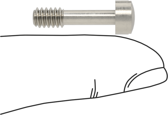 Yuvarlak Başlı Sabit Panel Vidası, 10-24 Diş Boyutu, 3/4" Uzunluk