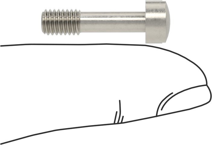 Yuvarlak Başlı Sabit Panel Vidası, 10-32 Diş Boyutu, 3/4" Uzunluk