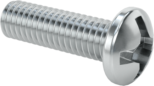 JIS Çelik Silindir Başlı Vidalar, M3 x 0,5 mm Dişli, 10 mm Uzunluk