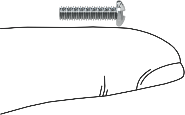 JIS Çelik Silindir Başlı Vidalar, M3 x 0,5 mm Dişli, 12 mm Uzunluk
