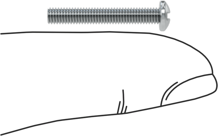 JIS Çelik Silindir Başlı Vidalar, M3 x 0,5 mm Dişli, 20 mm Uzunluk