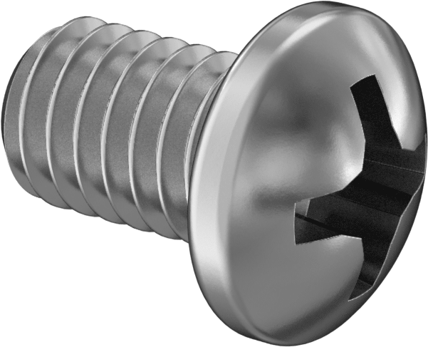 JIS Çelik Silindir Başlı Vidalar, M4 Boyutu x 0,7 mm Diş, 6 mm Uzunluk