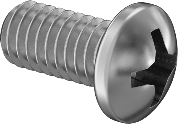 JIS Çelik Silindir Başlı Vidalar, M4 x 0,7 mm Diş, 8 mm Uzunluk