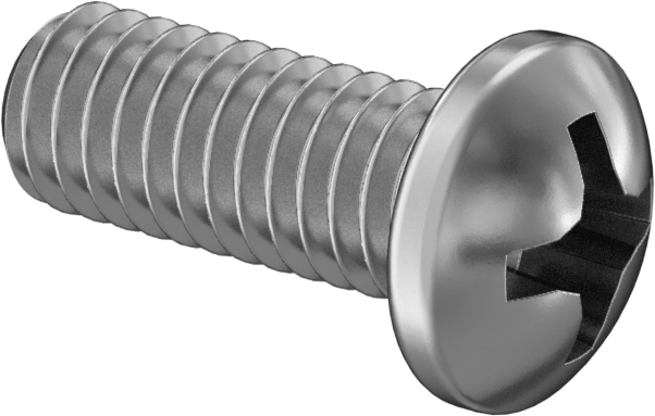 JIS Çelik Silindir Başlı Vidalar, M4 x 0,7 mm Diş, 10 mm Uzunluk