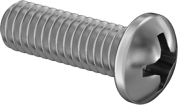 JIS Çelik Silindir Başlı Vidalar, M4 x 0,7 mm Diş, 12 mm Uzunluk