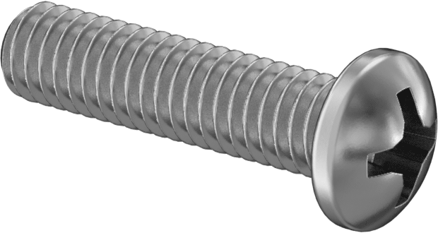 JIS Çelik Silindir Başlı Vidalar, M4 x 0,7 mm Diş, 16 mm Uzunluk