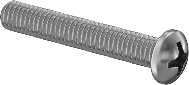JIS Çelik Silindir Başlı Vidalar, M4 x 0,7 mm Diş, 25 mm Uzunluk