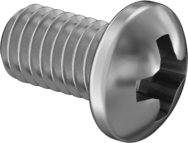 JIS Çelik Silindir Başlı Vidalar, M6 x 1 mm Diş, 10 mm Uzunluk