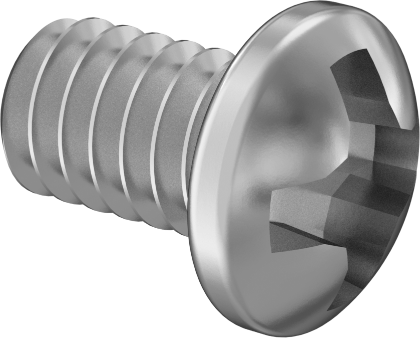 JIS Çelik Silindir Başlı Vidalar, M2 x 0,40 mm Diş, 3 mm Uzunluk