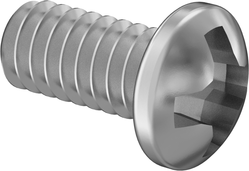 JIS Çelik Silindir Başlı Vidalar, M2 x 0,40 mm Diş, 4 mm Uzunluk