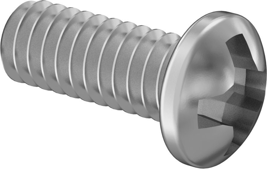 JIS Çelik Silindir Başlı Vidalar, M2 x 0,40 mm Diş, 5 mm Uzunluk