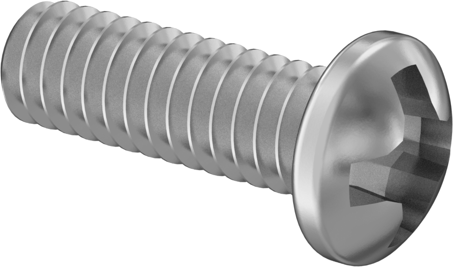 JIS Çelik Silindir Başlı Vidalar, M2 x 0,40 mm Diş, 6 mm Uzunluk