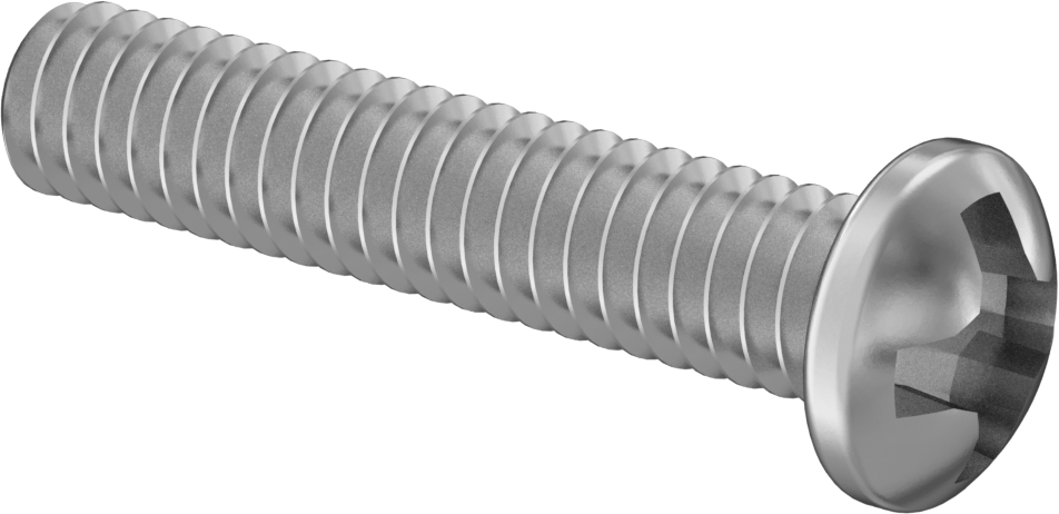 JIS Çelik Silindir Başlı Vidalar, M2 x 0,40 mm Diş, 10 mm Uzunluk