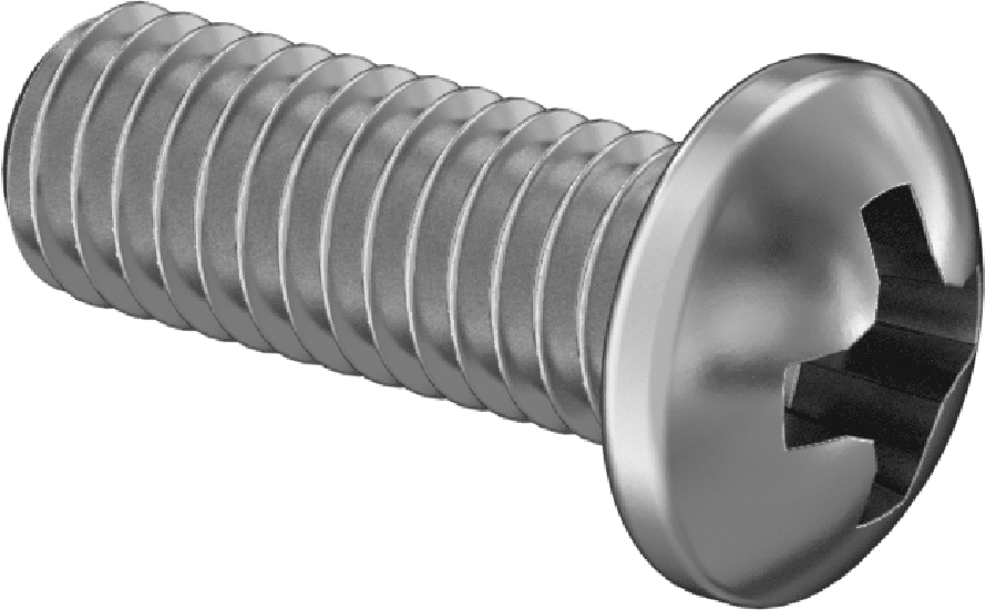 JIS Çelik Silindir Başlı Vidalar, M6 x 1 mm Diş, 16 mm Uzunluk