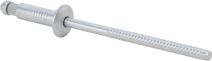 Kubbeli Başlı Yüksek Mukavemetli Kör Perçinler, Alüminyum, 1/8" Çap, 0,126“-0,25” Kalınlık için