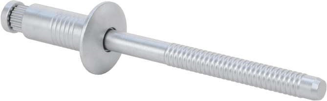 Kubbeli Başlı Yüksek Mukavemetli Kör Perçinler, Alüminyum, 3/16" Çap, 0,126“-0,25” Kalınlık için