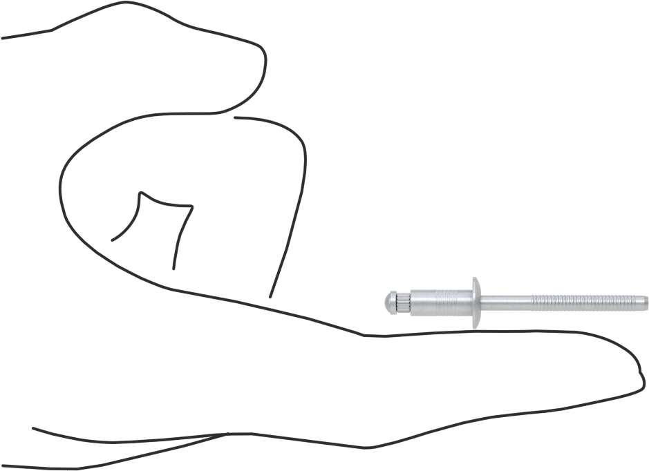 Kubbeli Başlı Yüksek Mukavemetli Kör Perçinler, Alüminyum, 3/16" Çap, 0,126“-0,25” Kalınlık için