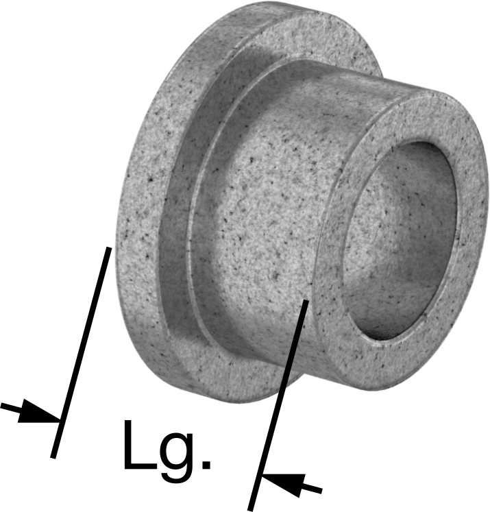 Yüksek Sıcaklık 841 Yatak Bronzu Flanşlı Kovanlı Rulman, Grafit Yağlamalı, 1/4" Mil Çapı için, 1/4" Uzunluk