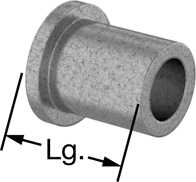 Yüksek Sıcaklık 841 Yatak Bronzu Flanşlı Kovanlı Rulman, Grafit Yağlamalı, 1/4" Mil Çapı için, 1/2" Uzunluk