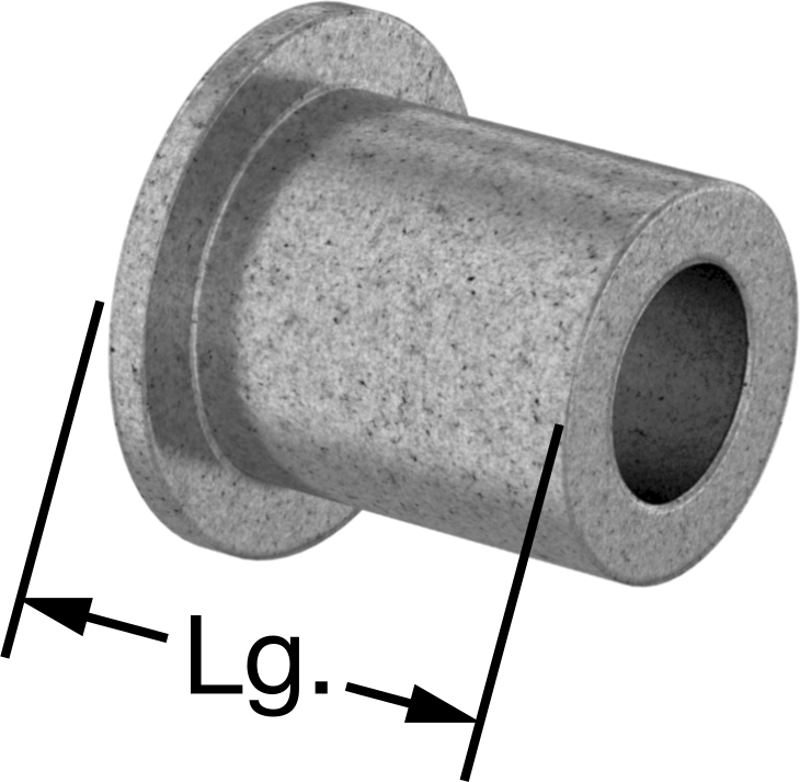 Yüksek Sıcaklık 841 Yatak Bronzu Flanşlı Kovanlı Rulman, 3/8“ Mil Çapı ve 5/8” Gövde İç Çapı, 3/4" Uzunluk