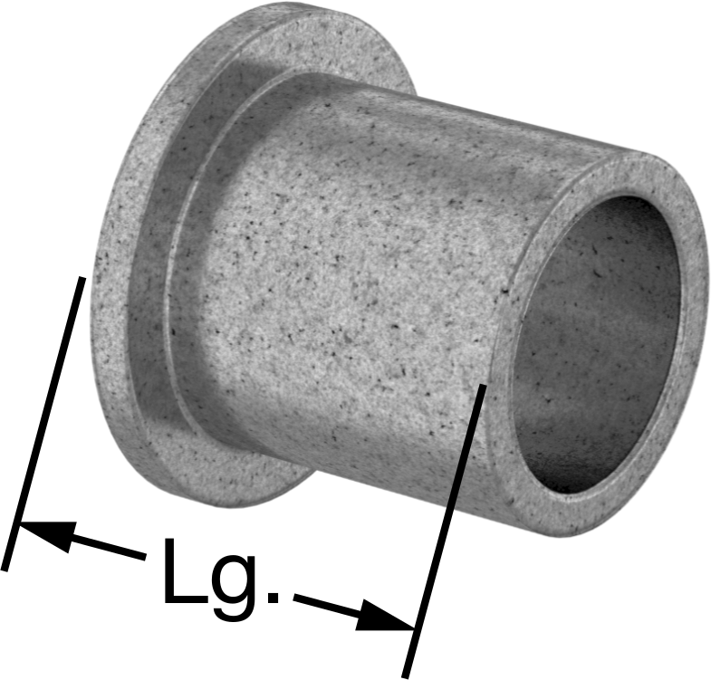Yüksek Sıcaklık 841 Yatak Bronzu Flanşlı Kovanlı Rulman, Grafit Yağlamalı, 7/8" Mil Çapı için, 1-1/4" Uzunluk