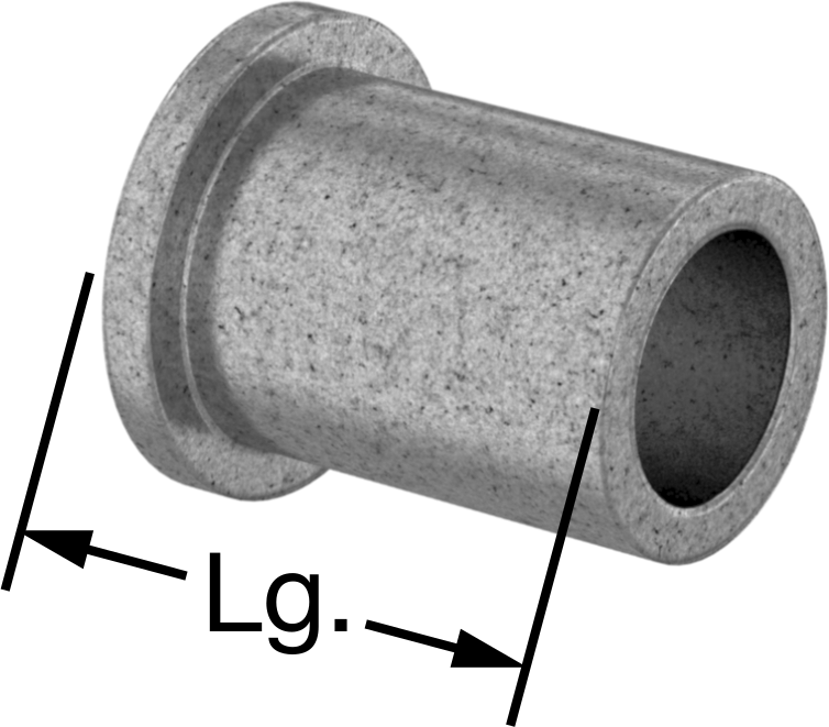 Yüksek Sıcaklık 841 Yatak Bronzu Flanşlı Kovanlı Rulman, Grafit Yağlamalı, 5/8" Mil Çapı için, 1-1/4" Uzunluk