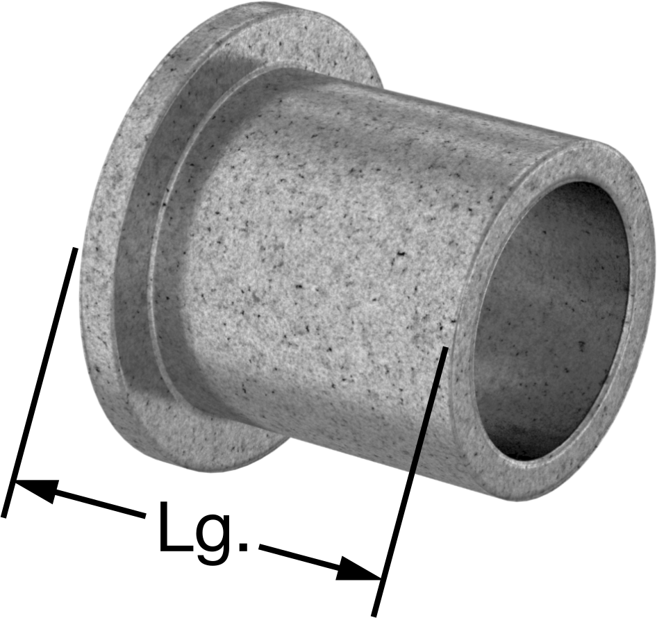Yüksek Sıcaklık 841 Yatak Bronzu Flanşlı Kovanlı Rulman, Grafit Yağlamalı, 1-3/4" Mil Çapı için, 2-1/2" Uzunluk